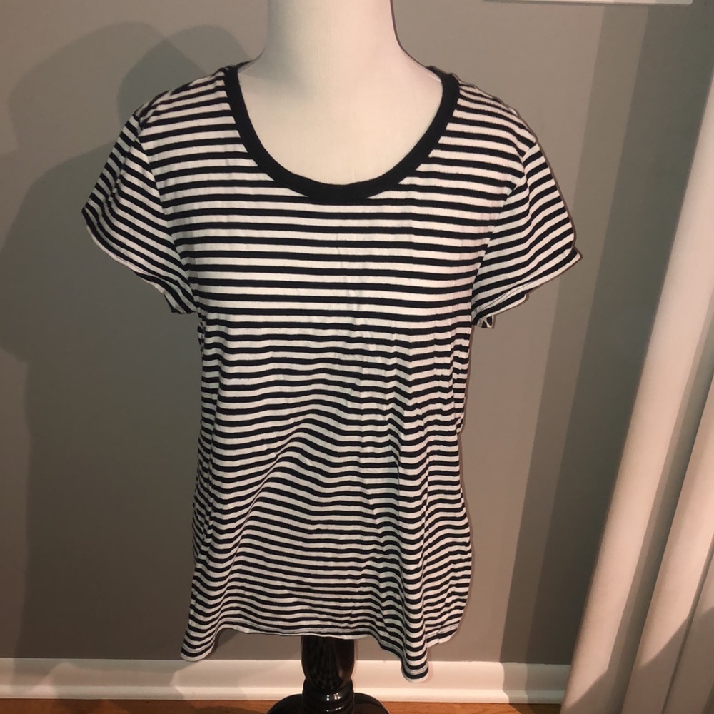 Five gap short sleeve striped shirts size large - Picture 7 of 13
